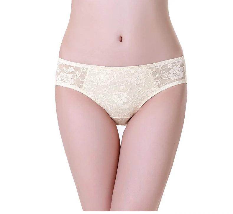 Silk Panties - 100% Pure Real Silk Lace Sexy Women’s Briefs - LANI SILK 