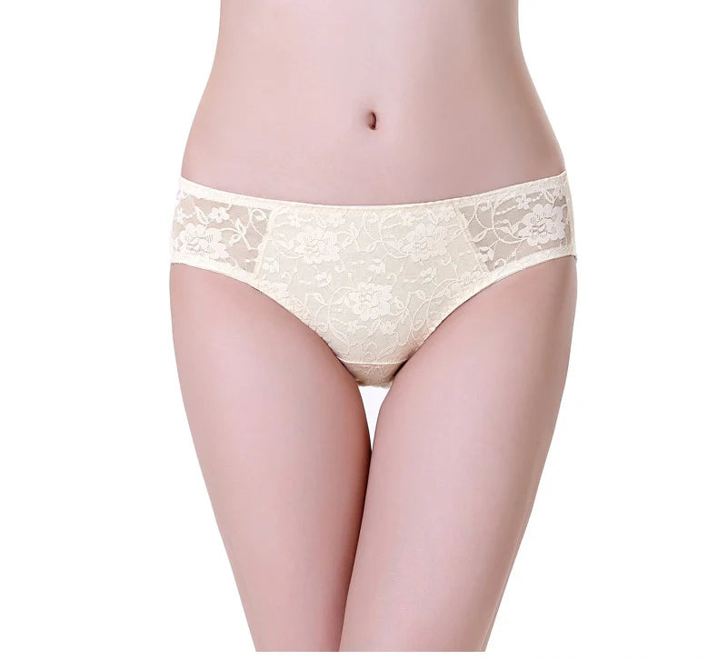 Silk Panties - 100% Pure Real Silk Lace Sexy Women’s Briefs