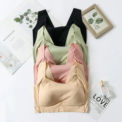 Silk Bra - Wire-Free 100% Natural Silk Lining Full Cups Everyday Wear