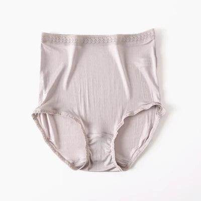 Silk Panties - Natural High Waist Briefs Transparent Underwear - LANI SILK 
