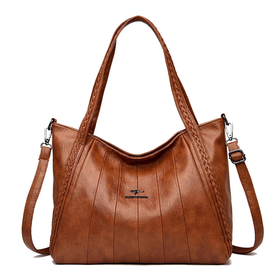 Tote Bag Soft Leather Luxury Casual Ladies Large Shoulder Crossbody