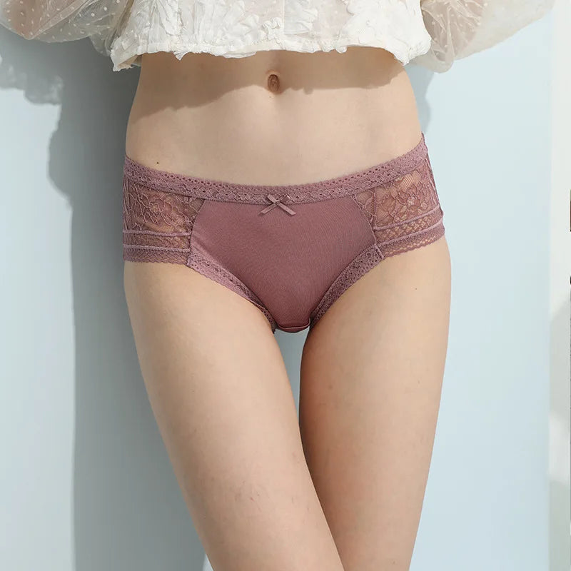 Silk Panties - 100% Natural Silk & Lace, Comfortable Everyday Briefs