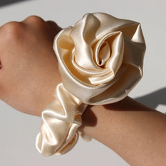 Silk Scrunchies - Pure Floral Hair Ties Elastic Damage