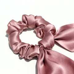 Silk Scrunchies - Bunny Ear Hair Ties Bowknot Elastic Bands Holders