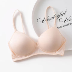 Silk Bra Wireless Pure Seamless Padded Push Up Underwear