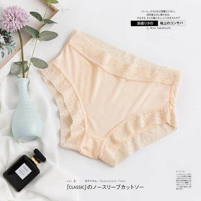 Silk Panties - Natural Waist Briefs Breathable Underwear - LANI SILK 