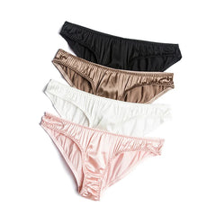 Silk Panties - Sexy Low Waist T-Shape Underwear for Women