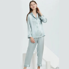 Silk Pajamas - Elegant Long Sleeve Sleepwear Sexy