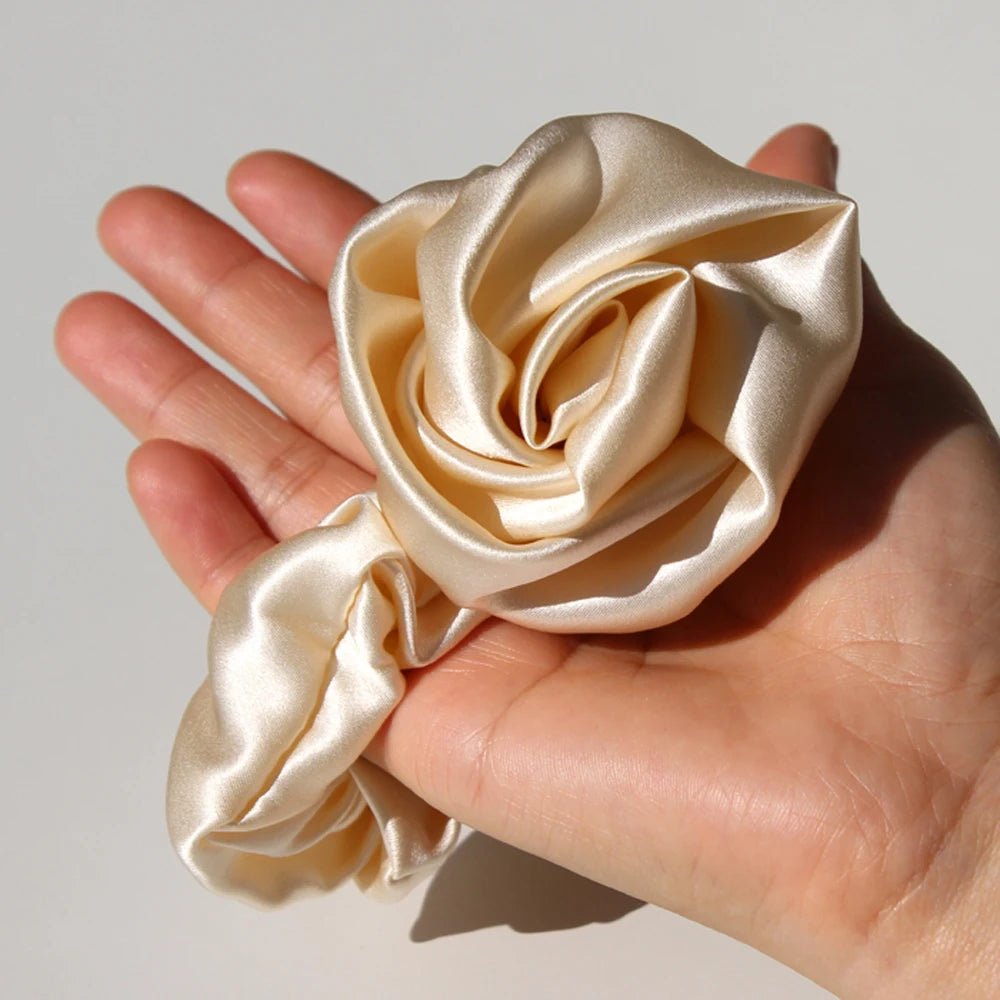 Silk Scrunchies - Pure Floral Hair Ties Elastic Damage