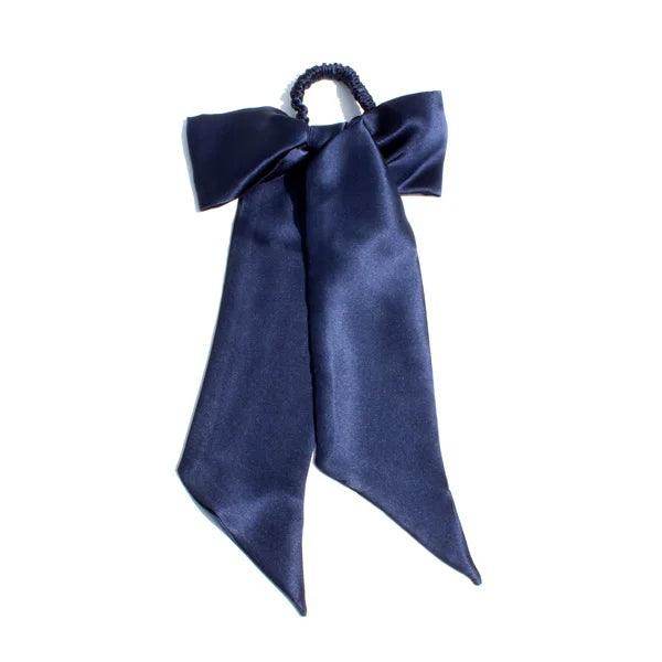 Silk Scrunchies - Ribbon & Skinny Set Hair With Bow Elastic - LANI SILK 