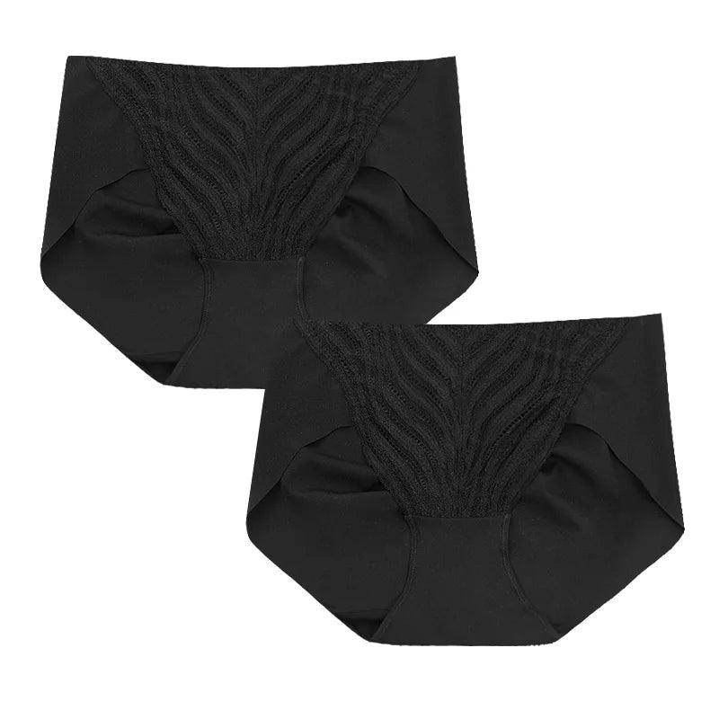 Silk Panties - Lot Natural Lining Seamless Lace Briefs Everyday Wear - LANI SILK 