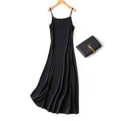 Silk Dress Adjustable Straps Full Slip Extended Long Maxi Dress