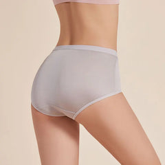 Silk Panties Women's Underwear High Waist Full Coverage Seamless