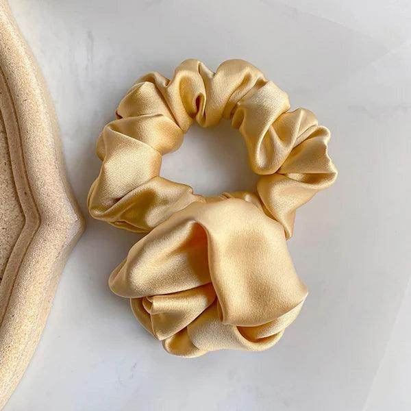 Silk Scrunchies - Pure Floral Hair Ties Elastic Damage - LANI SILK 