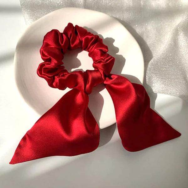 Silk Scrunchies - Bunny Ear Hair Ties Bowknot Elastic Bands Holders - LANI SILK 