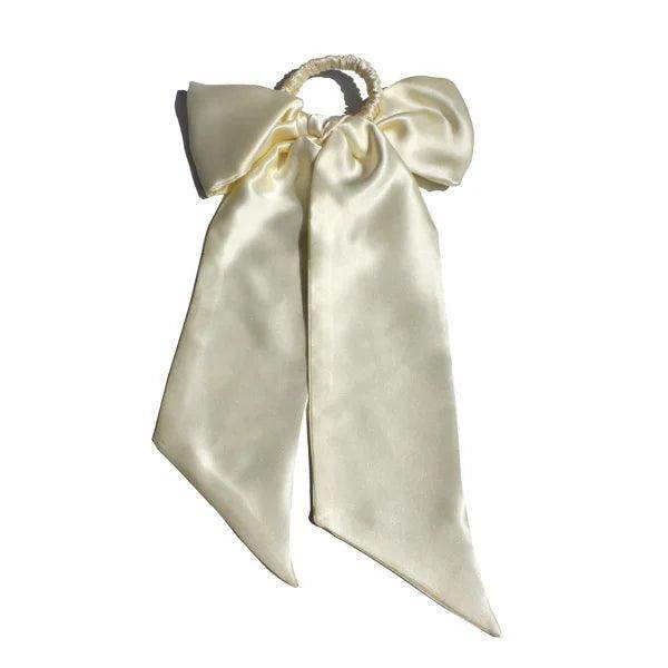 Silk Scrunchies - Ribbon & Skinny Set Hair With Bow Elastic - LANI SILK 