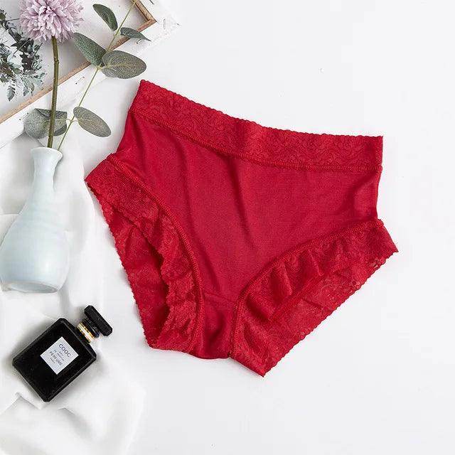 Silk Panties - Natural Waist Briefs Breathable Underwear - LANI SILK 