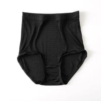 Silk Panties - Natural High Waist Briefs Transparent Underwear - LANI SILK 