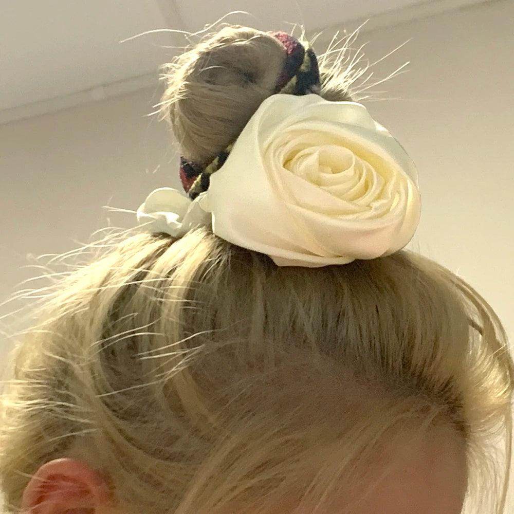 Silk Scrunchies - Pure Floral Hair Ties Elastic Damage - LANI SILK 