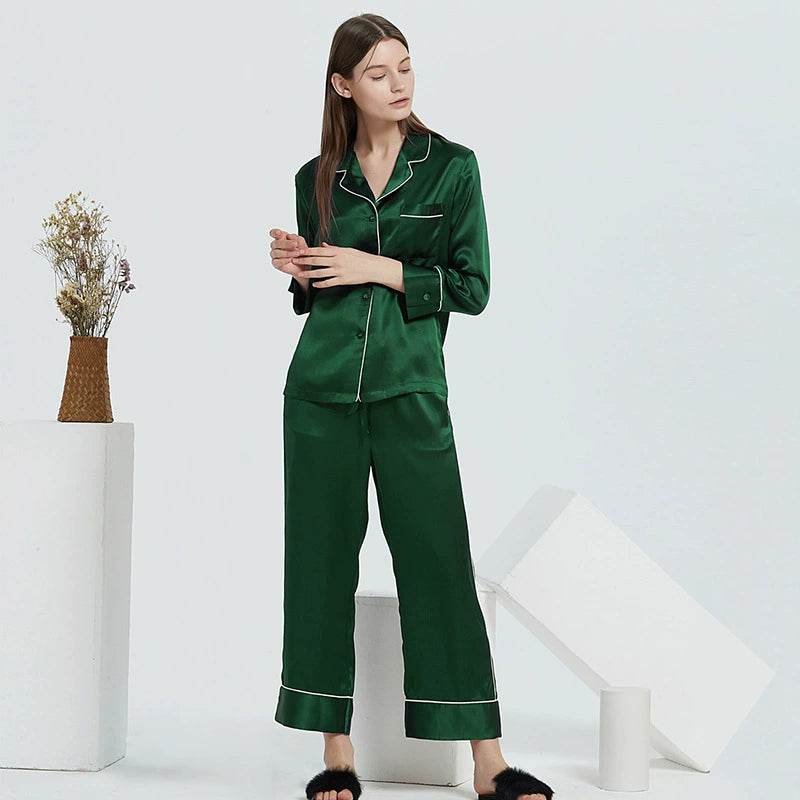 Silk Pajamas - Long Sleeve Fashion Home Wear - LANI SILK 