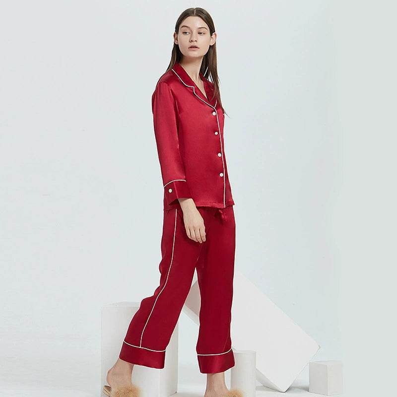 Silk Pajamas - Long Sleeve Fashion Home Wear - LANI SILK 