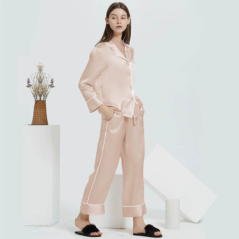 Silk Pajamas - Long Sleeve Fashion Home Wear - LANI SILK 