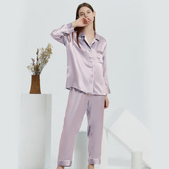 100% Mulberry Silk Pajama Set – Elegant & Luxurious Sleepwear for Women