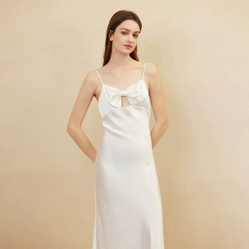 Silk Nightgown - Sexy Backless Sling Sleepwear 2025 - LANI SILK 