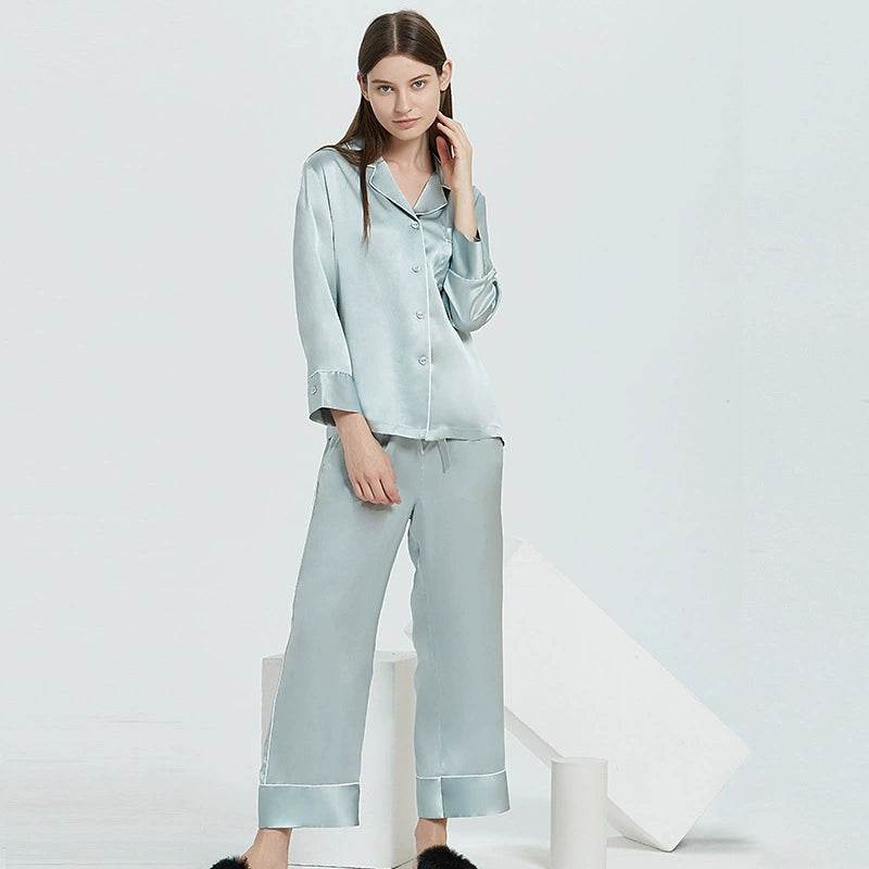Silk Pajamas - Long Sleeve Fashion Home Wear - LANI SILK 