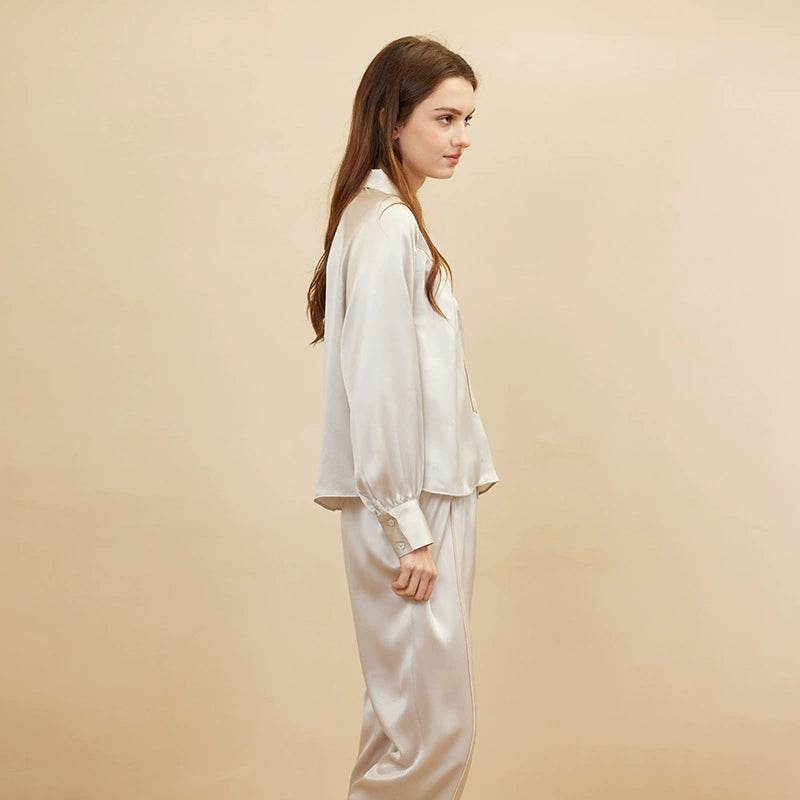 Silk Pajama Set 100% Mulberry – Raglan Sleeve, Elegant & Luxurious - LANI SILK 