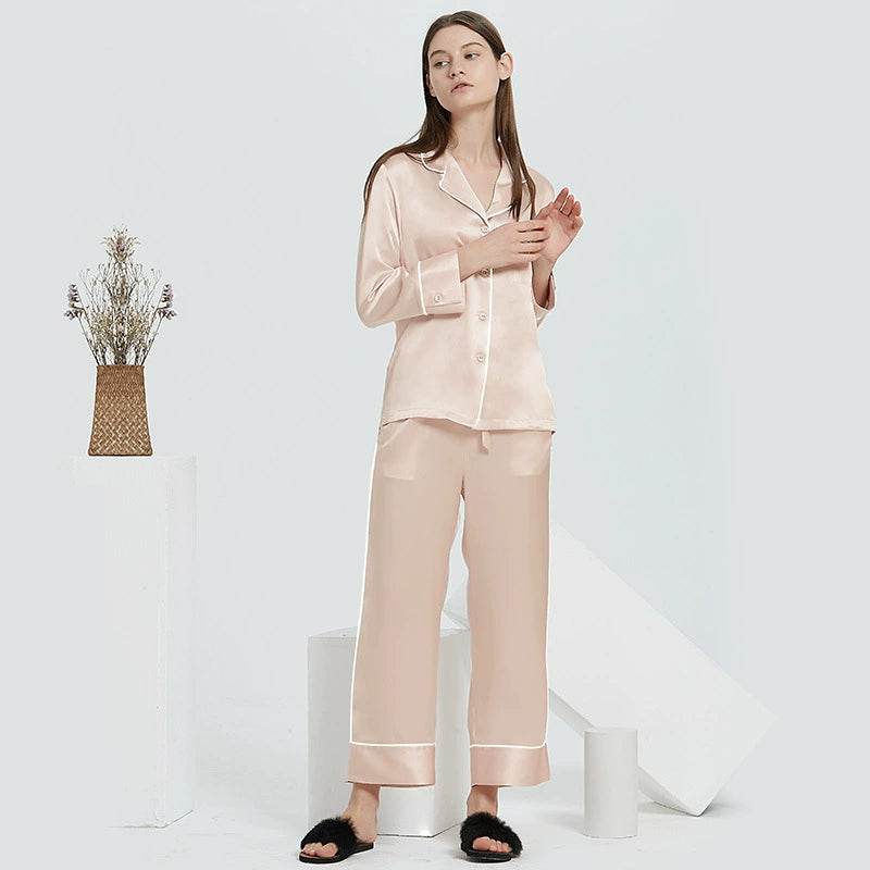 Silk Pajamas - Long Sleeve Fashion Home Wear - LANI SILK 