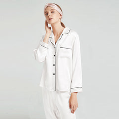 100% Mulberry Silk Pajama Set – Elegant & Luxurious Sleepwear for Women