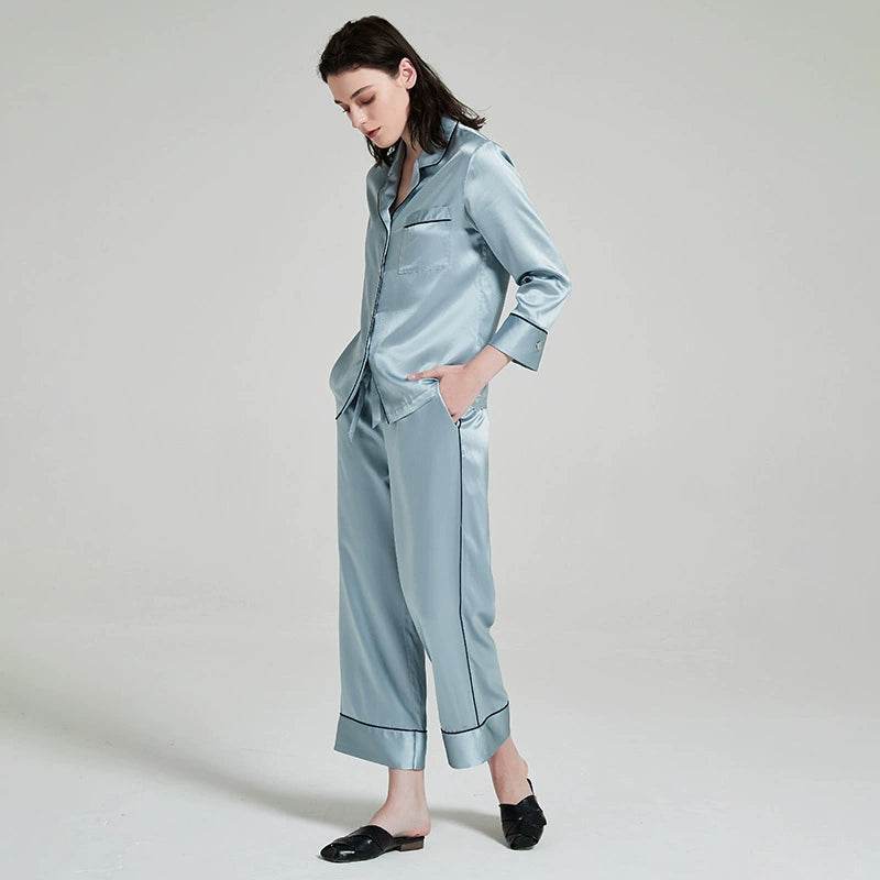 Silk Pajamas - Long Sleeve Fashion Home Wear - LANI SILK 