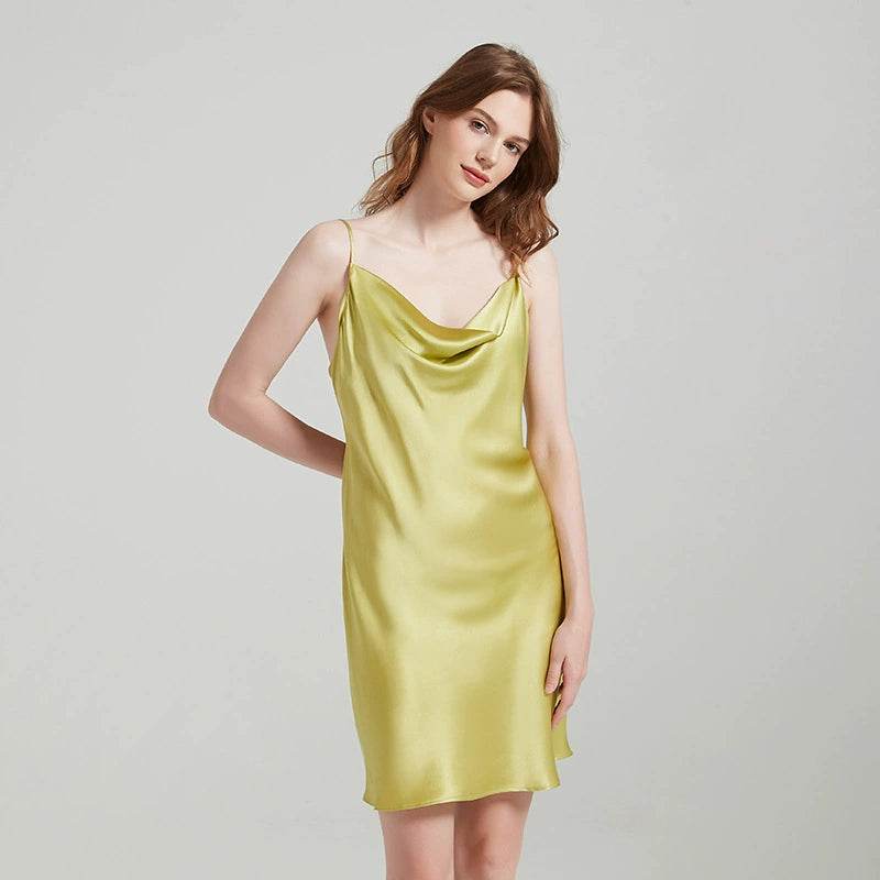 Silk Nightgown - Straps Elegant Lace Sleepwear 2025 Women - LANI SILK 