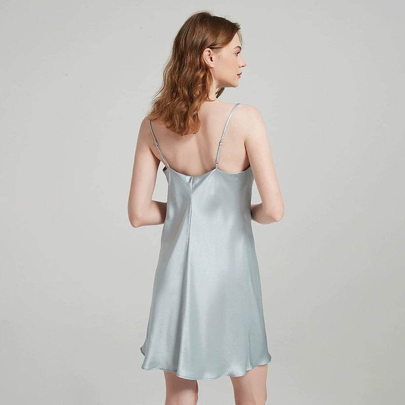 Silk Nightgown - Straps Elegant Lace Sleepwear 2025 Women - LANI SILK 