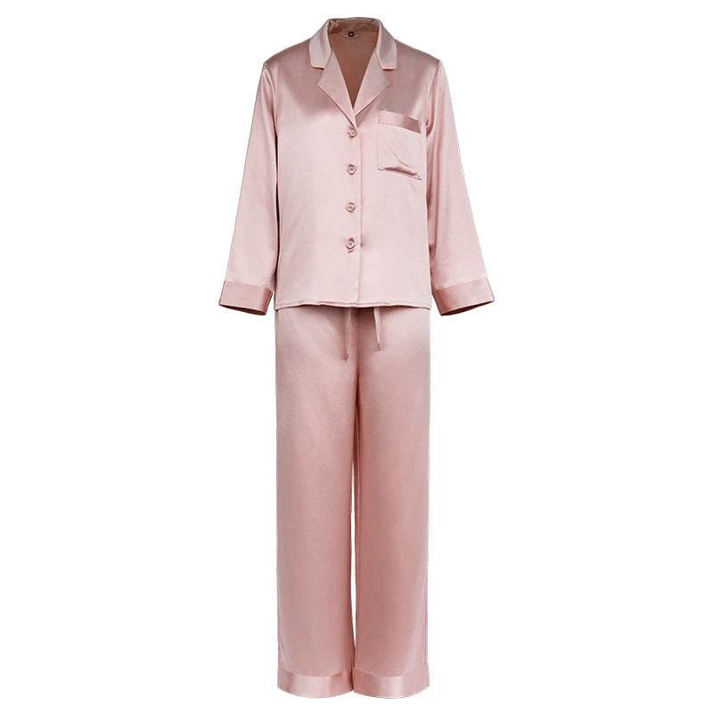 Silk Pajamas - Women's Long Sleeve Set With Pockets - LANI SILK 