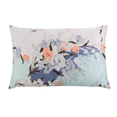 Silk Pillowcases - Floral Print Zipper Closure Standard Size