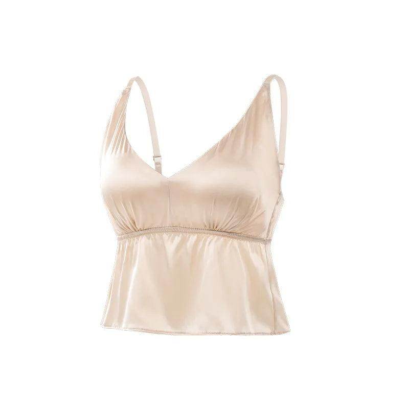 Silk Bra - Wire Free Thin Padded Camisole - LANI SILK 
