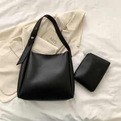 Tote Bag Fashion Leather Tend Simple Large High Capacity Shoulder