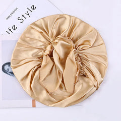 Silk Bonnets Sleeping Cap Hair Care With Elastic Stay Head Soft