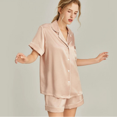 Silk Pajamas For Women Short Pants Spring Summer Sleepwear