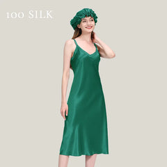 Silk Nightgown - Elegant Casual Suspender Sleepwear Breathable