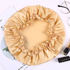 Silk Bonnets Night Sleeping Cap Hats Hair Wrap Elastic Band