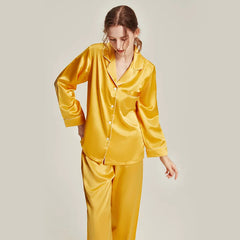 Silk Pajamas - Long Sleeve Simple & Elegant Homewear