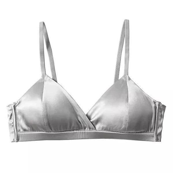 Silk Bra - Wire Free Push Up Bralett Lightly Lined Comfortable - LANI SILK 