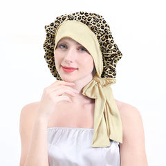 Silk Bonnets 100% Pure Large Sleeping Cap Care with Elastic Tie Curly