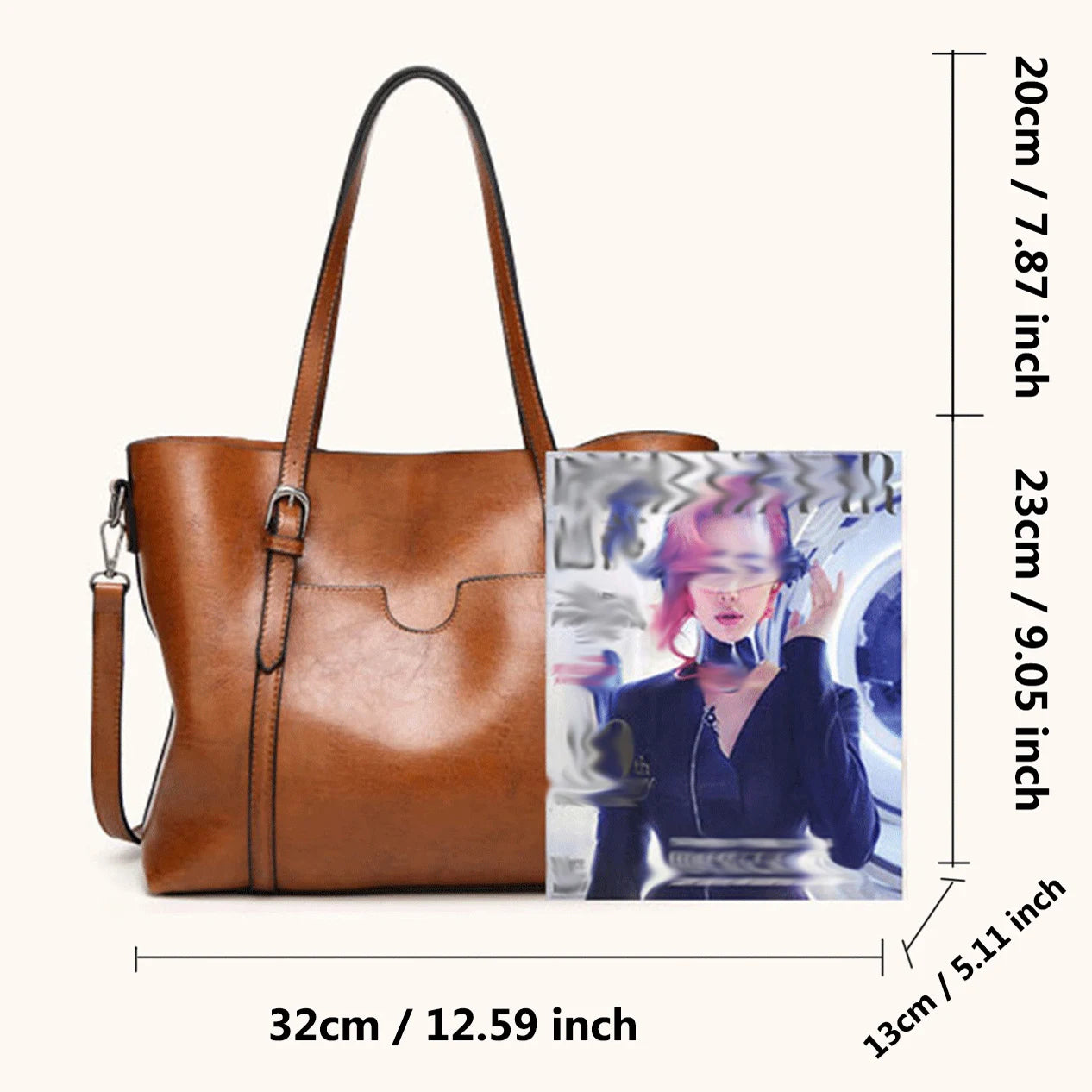 Tote Bag Leather Shoulder Crossbody Vintage Designer High Quality