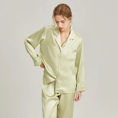 Silk Pajamas - Long Sleeve Simple & Elegant Homewear