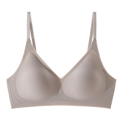 Silk Bra 3/4 Cup Seamless Wire-Free Thin Padding Natural Silk Lining