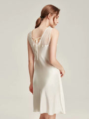 Silk Nightgown - Straps Elegant Lace Sleepwear 2025 Women